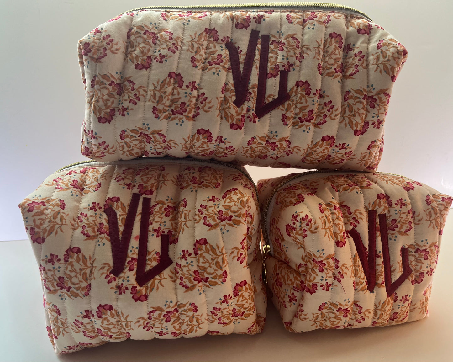 Large size cosmetic boxy pouch.