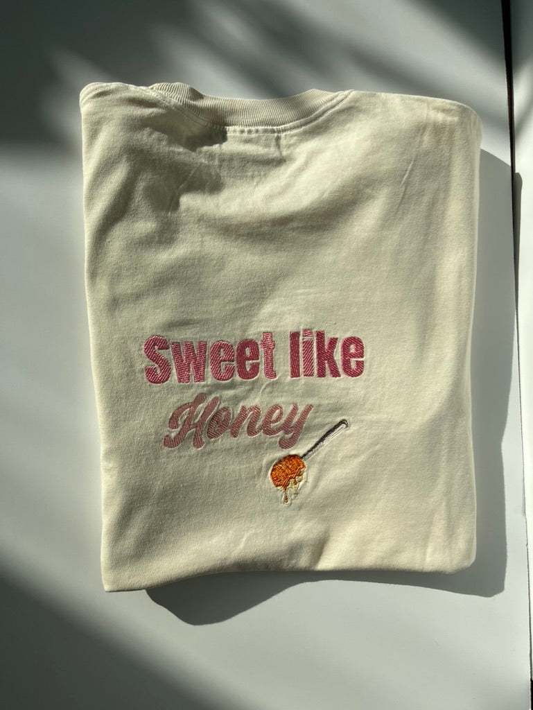 Sweet like honey embroidery tshirt