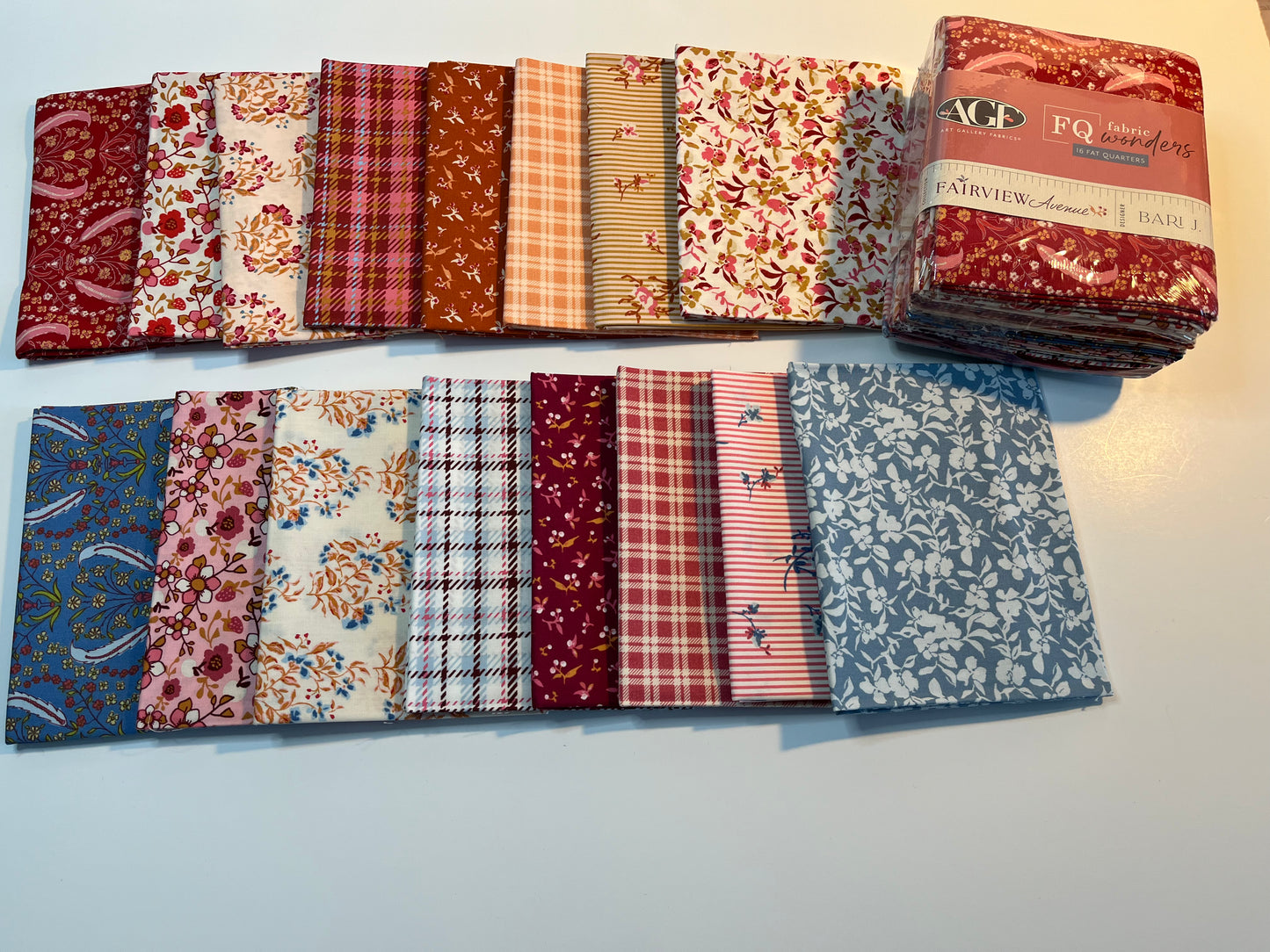 AGF Fabric Fat Quarter Bundle Fairview Avenue